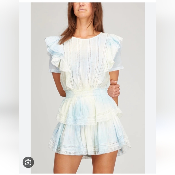 LOVESHACKFANCY | Natasha dress in Lily Pond Hand dye sz M - Picture 2 of 8